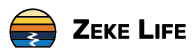 Zeke Life Logo with Black Text Horizontal