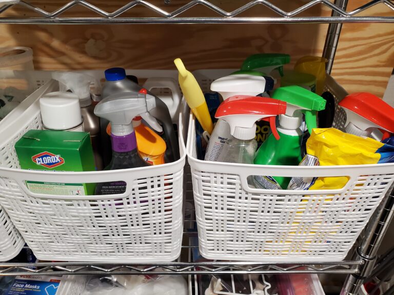 cleaning supply baskets