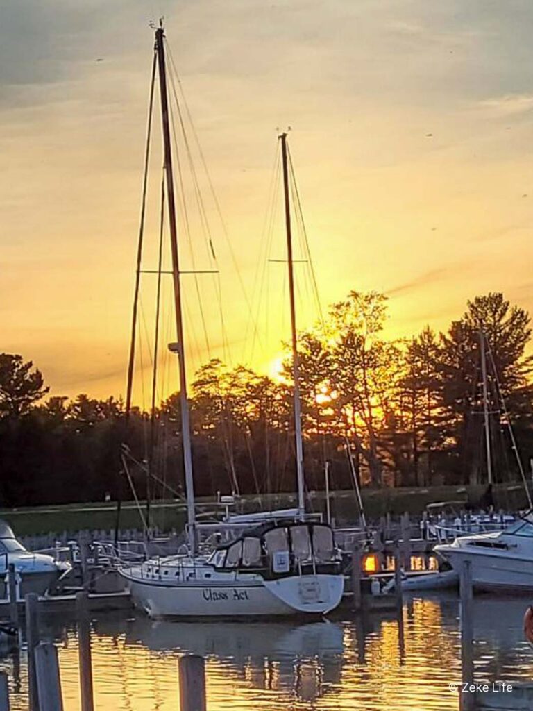 sunset at the dock