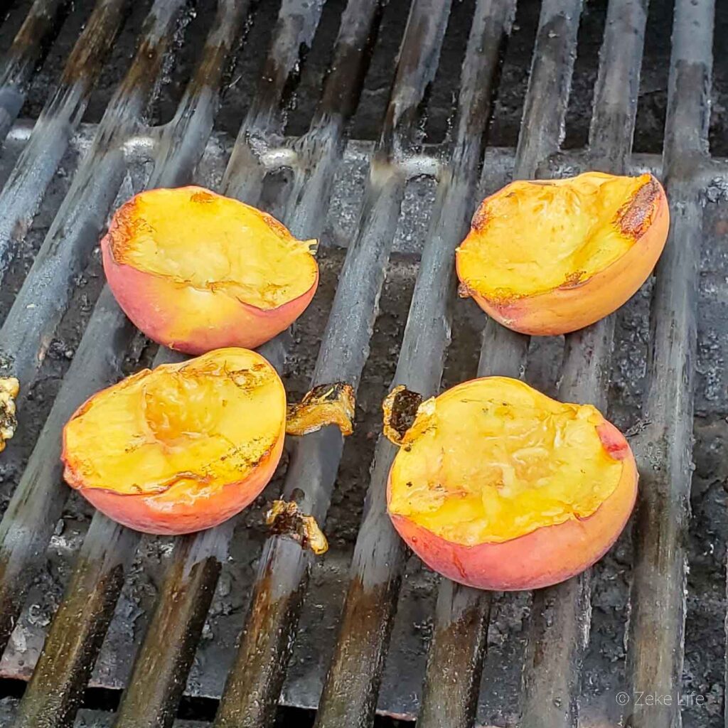peaches on grill