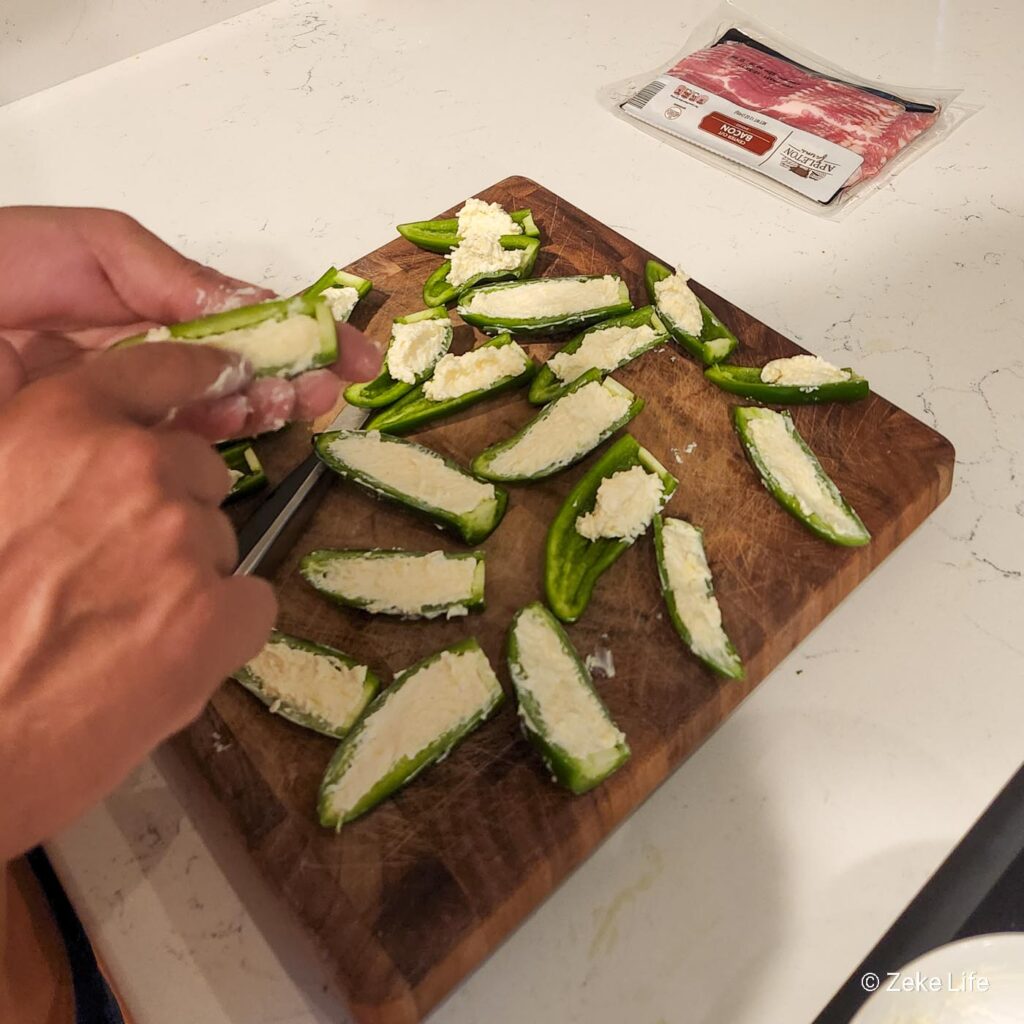 making jalapeno poppers