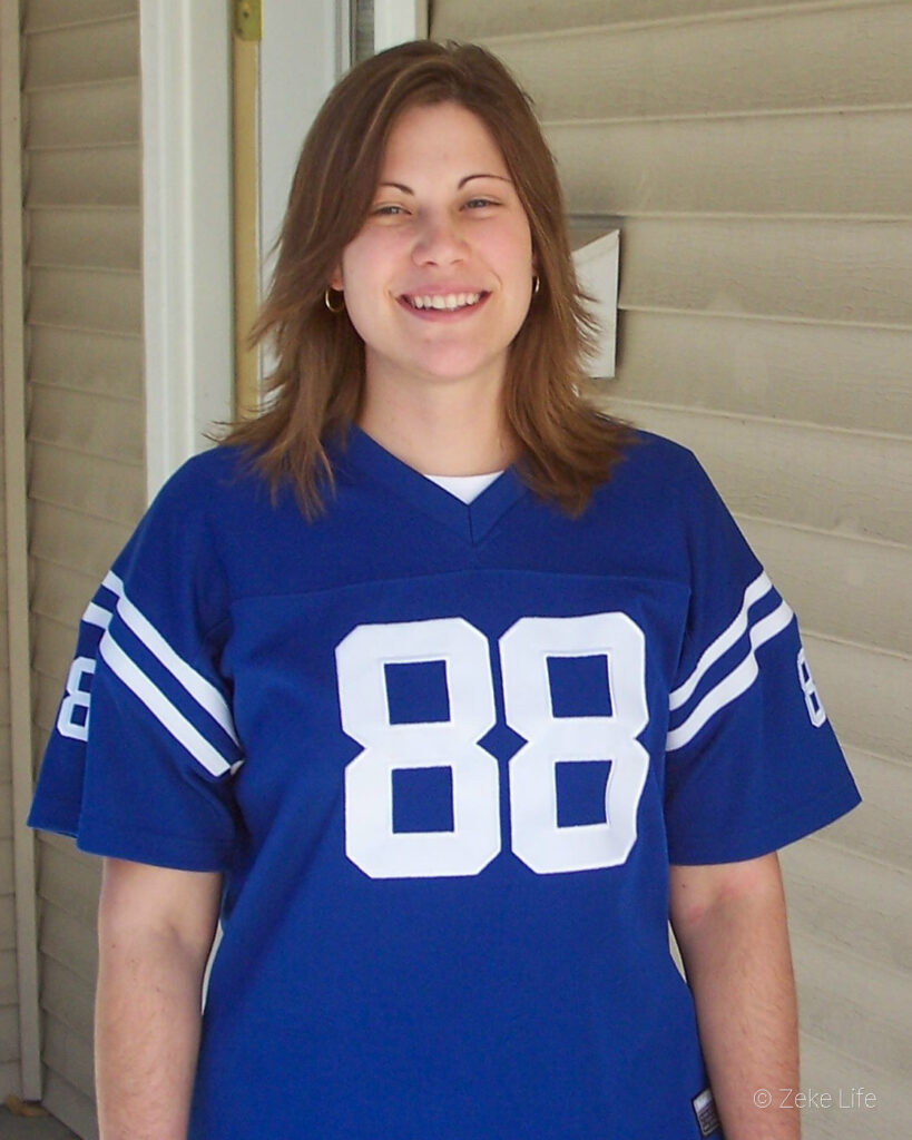 kara in colts jersey