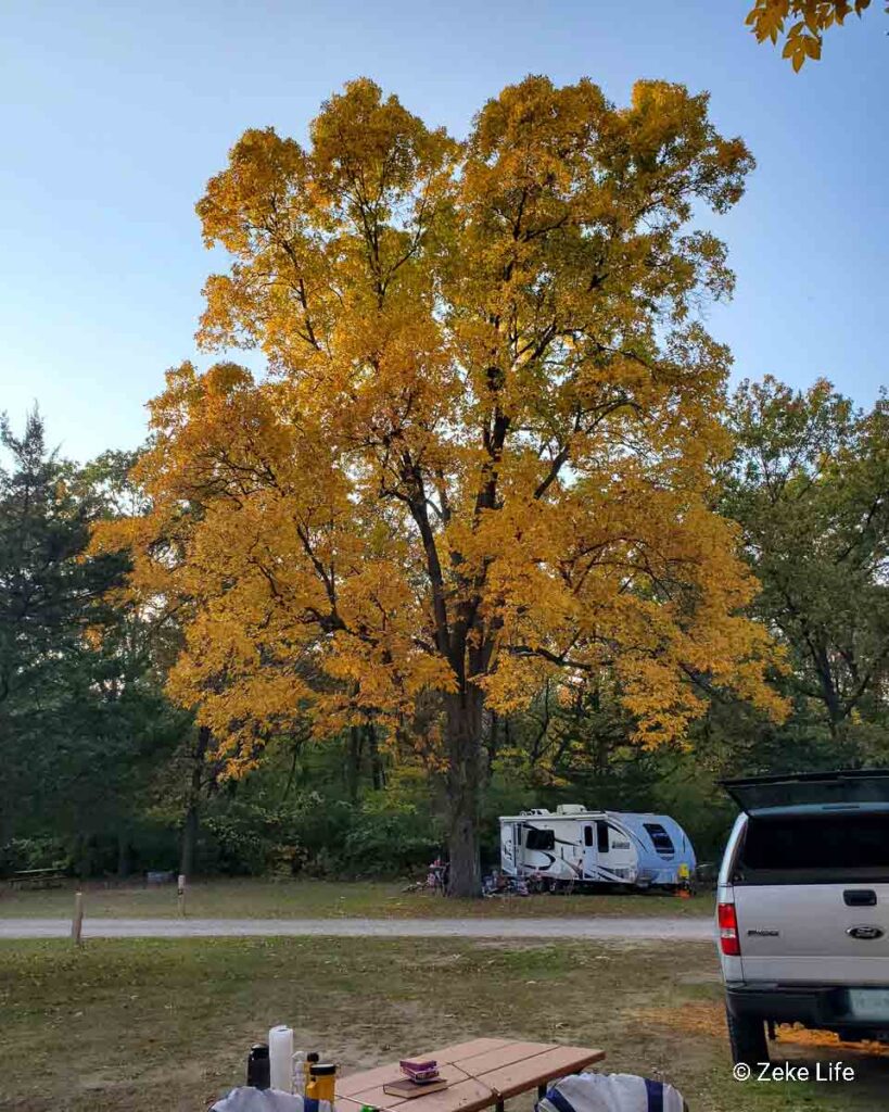 camping in fall