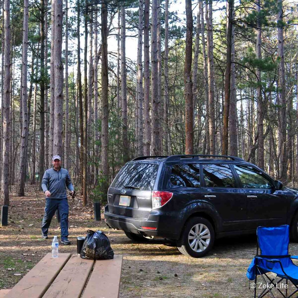 kyle at the campsite