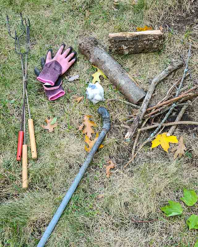 materials for campfire