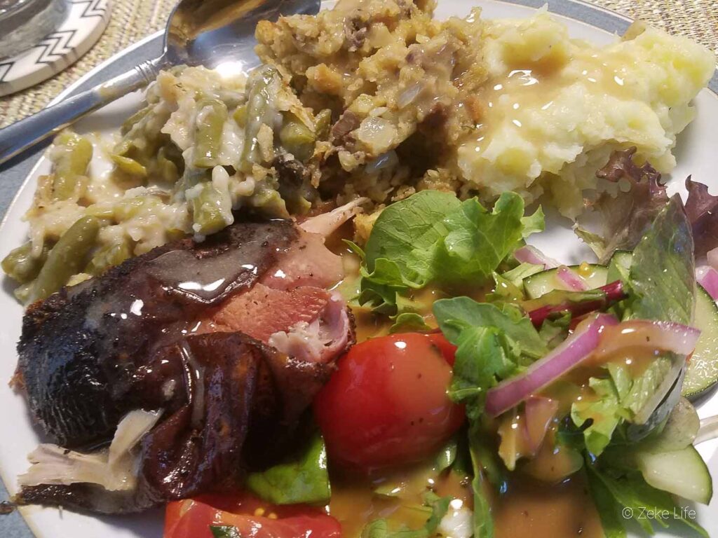 thanksgiving menu plate