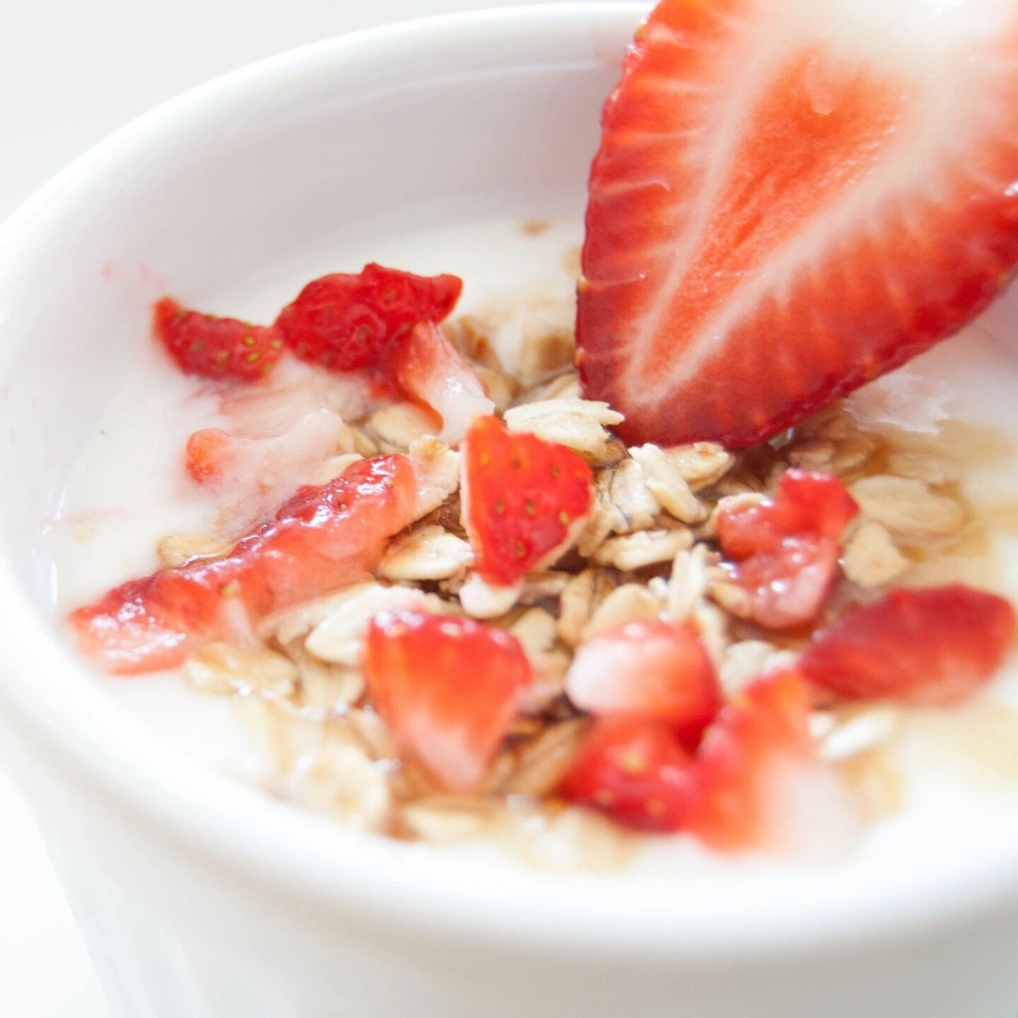 strawberries + granola