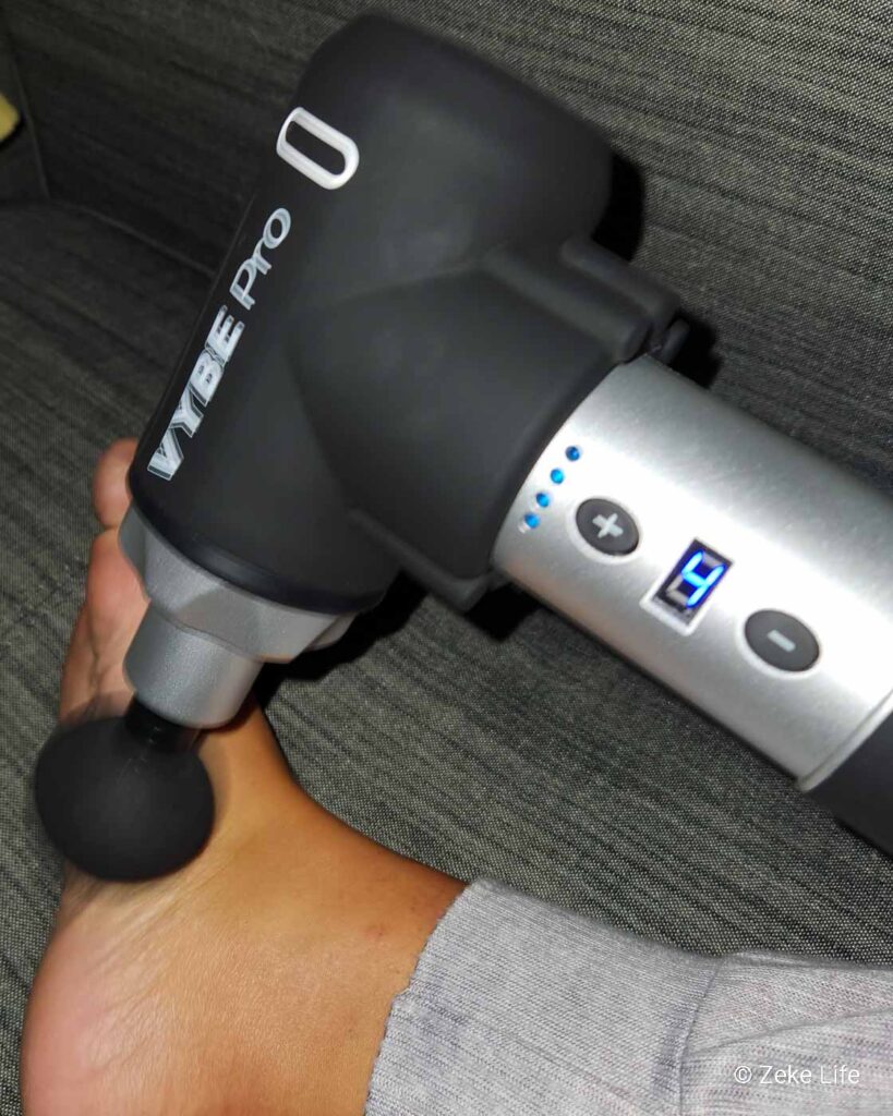 using Vybe Pro Massage Gun