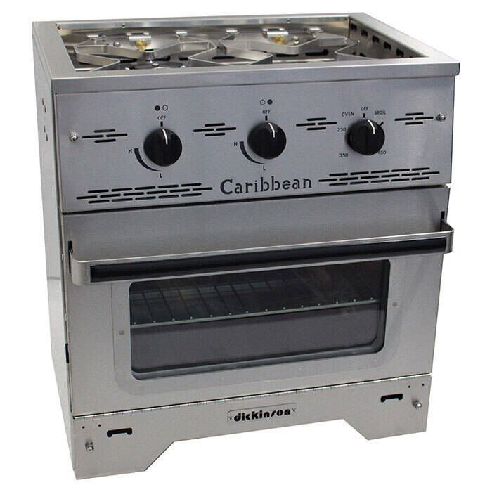 Dickinson Marine Caribbean 2-Burner Propane Gas Stove with Broiler