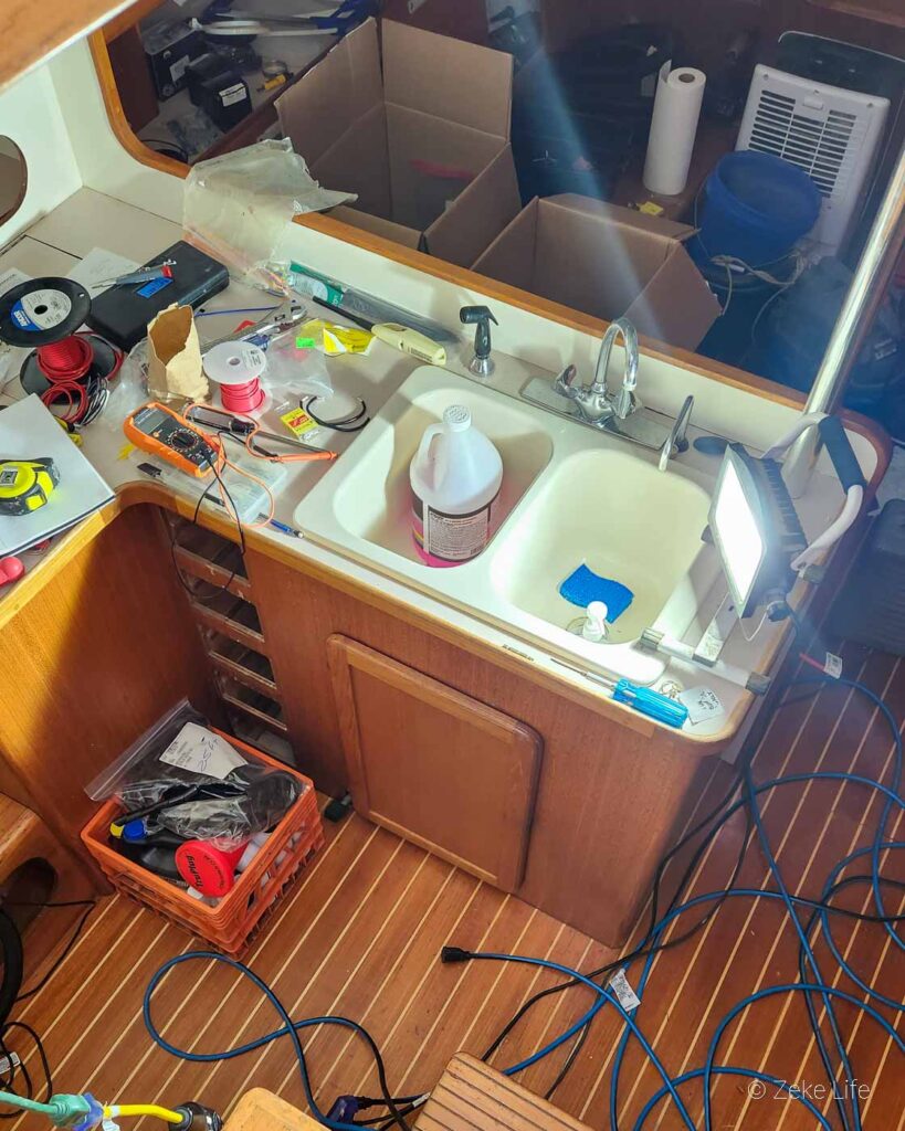 boat mess during a project