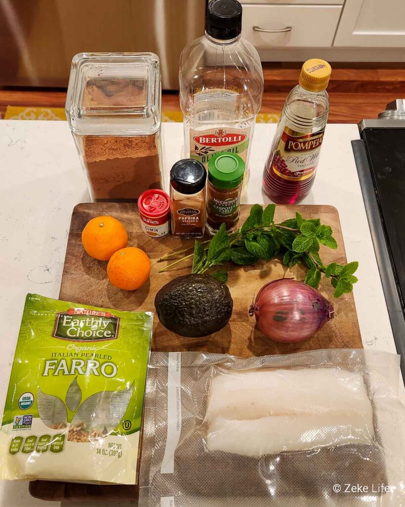 chile-blackened cod ingredients
