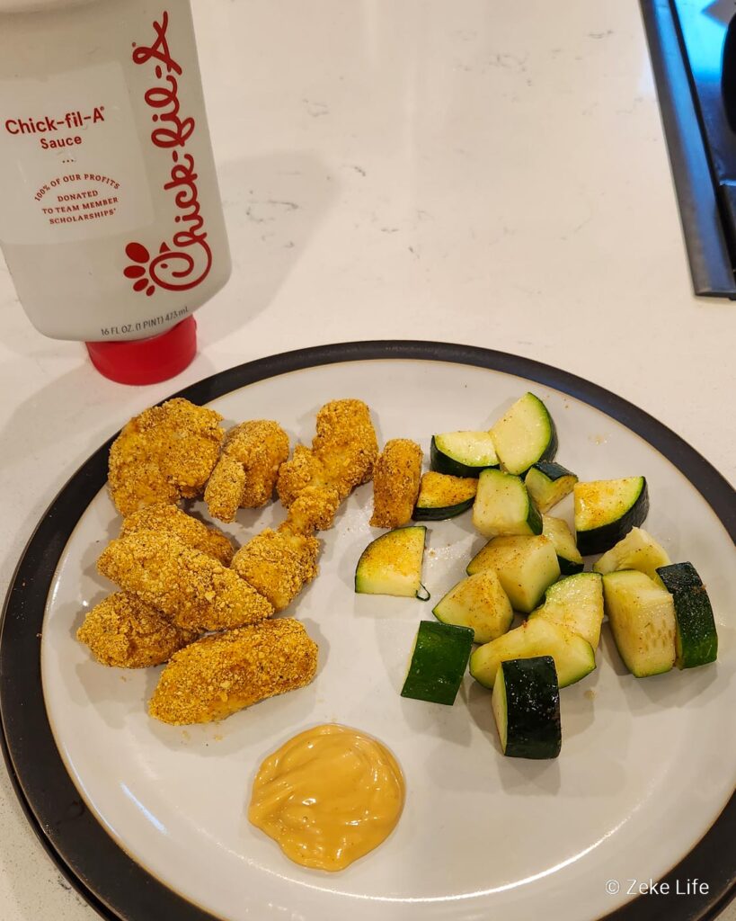 chicken nuggets with chick-fil-a sauce