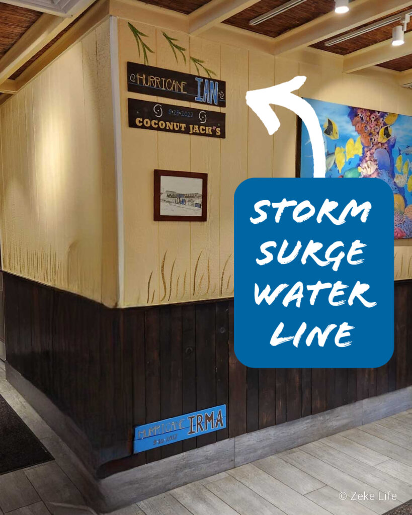 storm surge line for hurricane ian