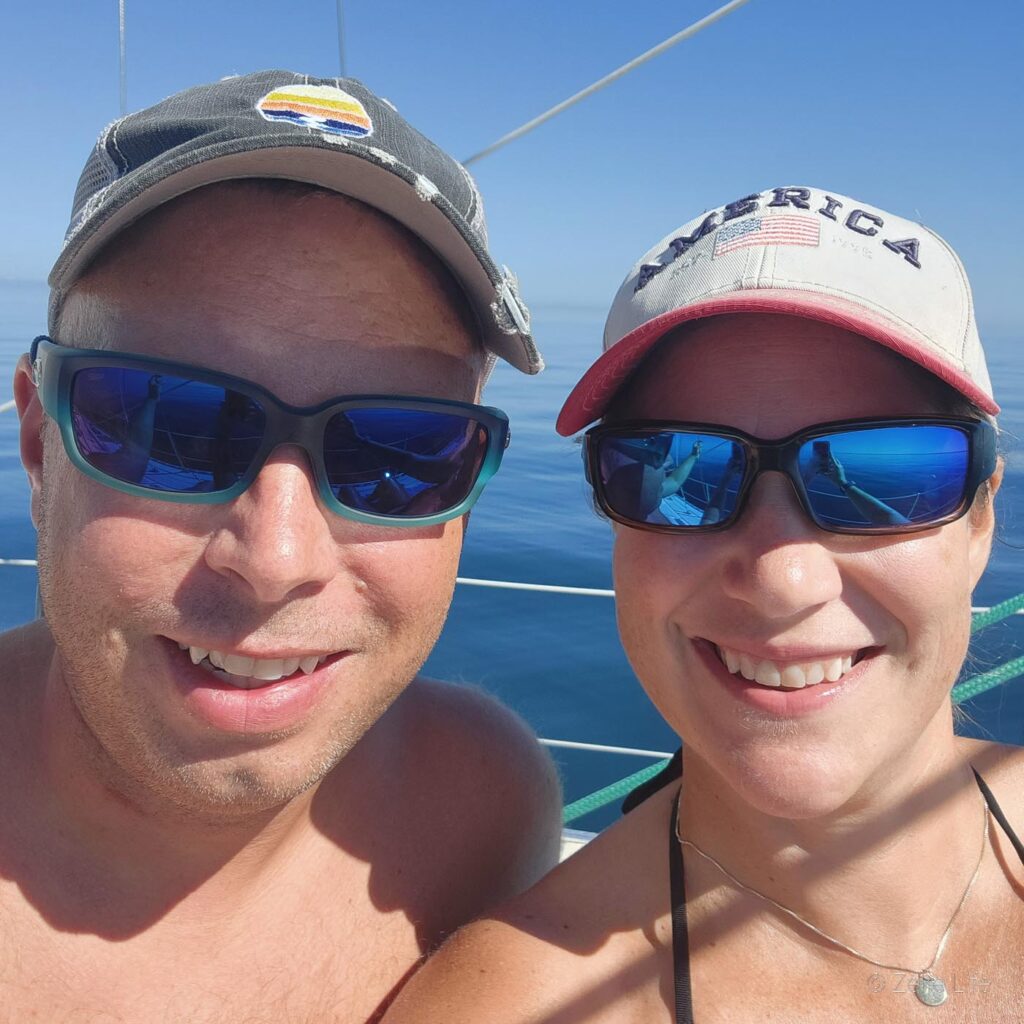 Kyle & Kara sailing Lake Michigan