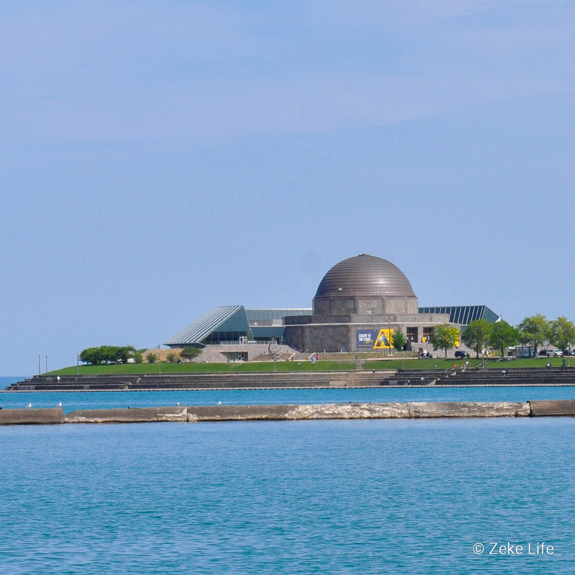 Picture of Adler Planetarium along Lake Michigan