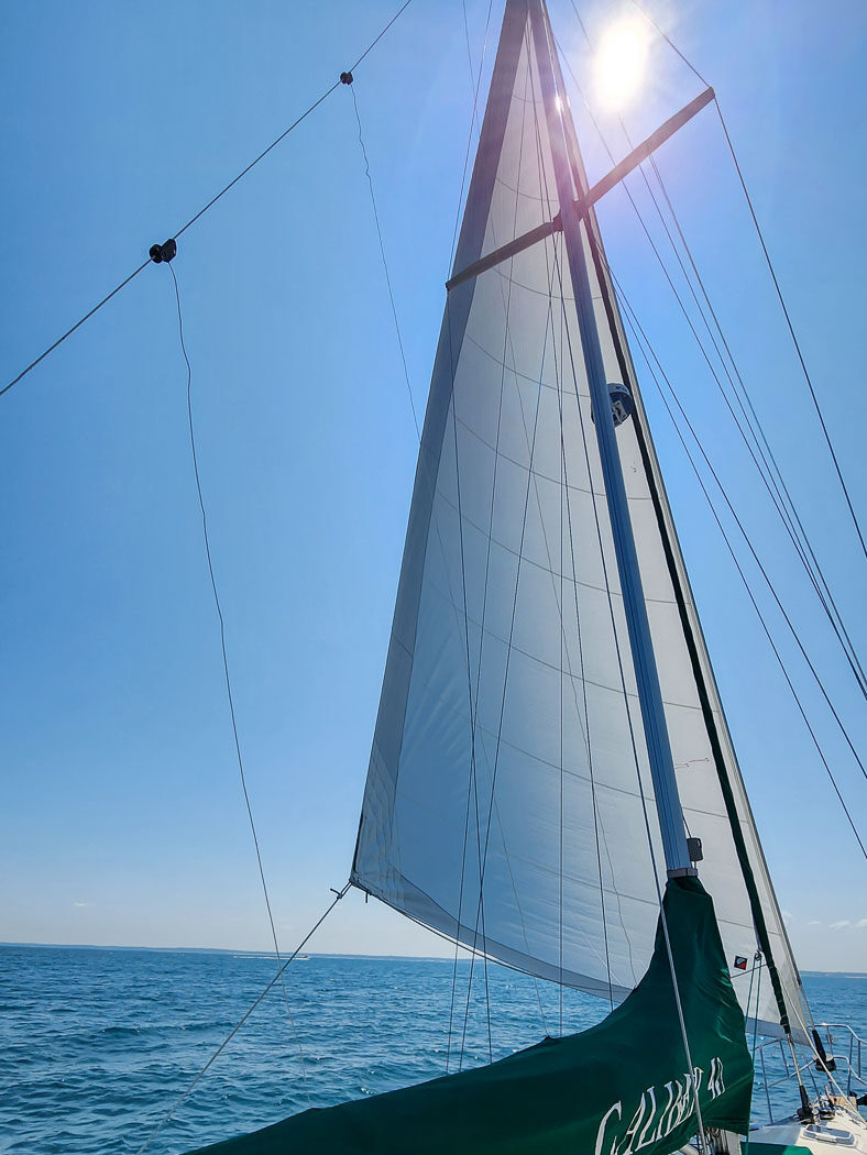 SV Zeke E Boy sailing on Lake Michigan